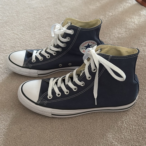 NWOB Converse All Star Chuck Taylor Navy Blue High Top Sneakers Women’s Size 9.5 - Picture 2 of 7
